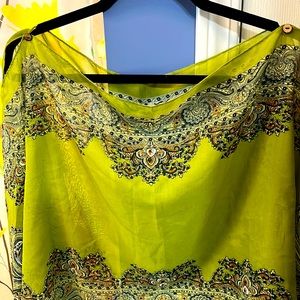 Bohemian Sheer Wrap Shawl with beautiful paisley design